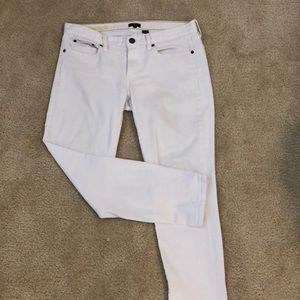 White J.Crew toothpick stretch jeans